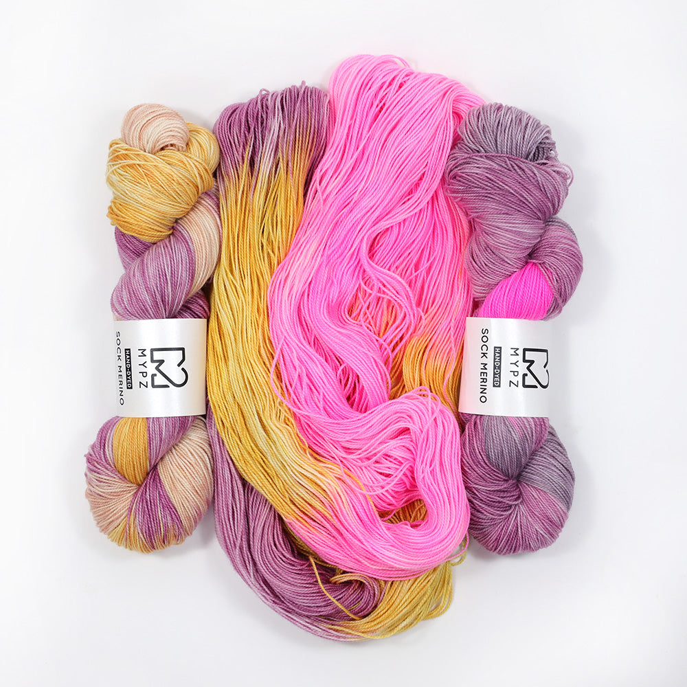 MYPZ Sock Merino Fade Set Anemone