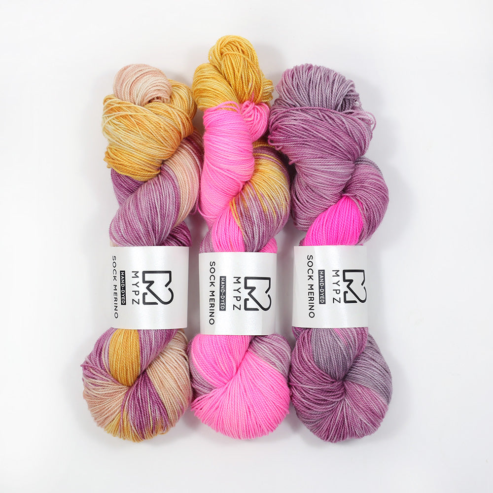 MYPZ Sock Merino Fade Set Anemone