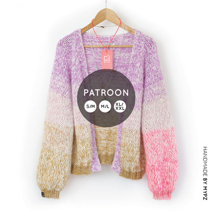 Strikmønster – MYPZ top-down cardigan Fleecy No.9 (ENG-NL)