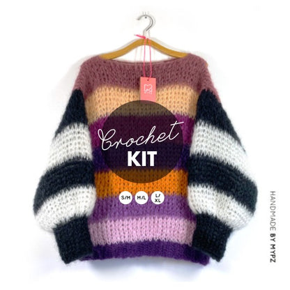 MYPZ crochet kit big mohair pullover ROXY